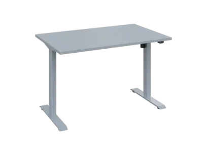 Flexi 28-12 výškově nastavitelný stůl, kovová podnož stříbrná, deska 25 mm, široký 1200 mm, šedá